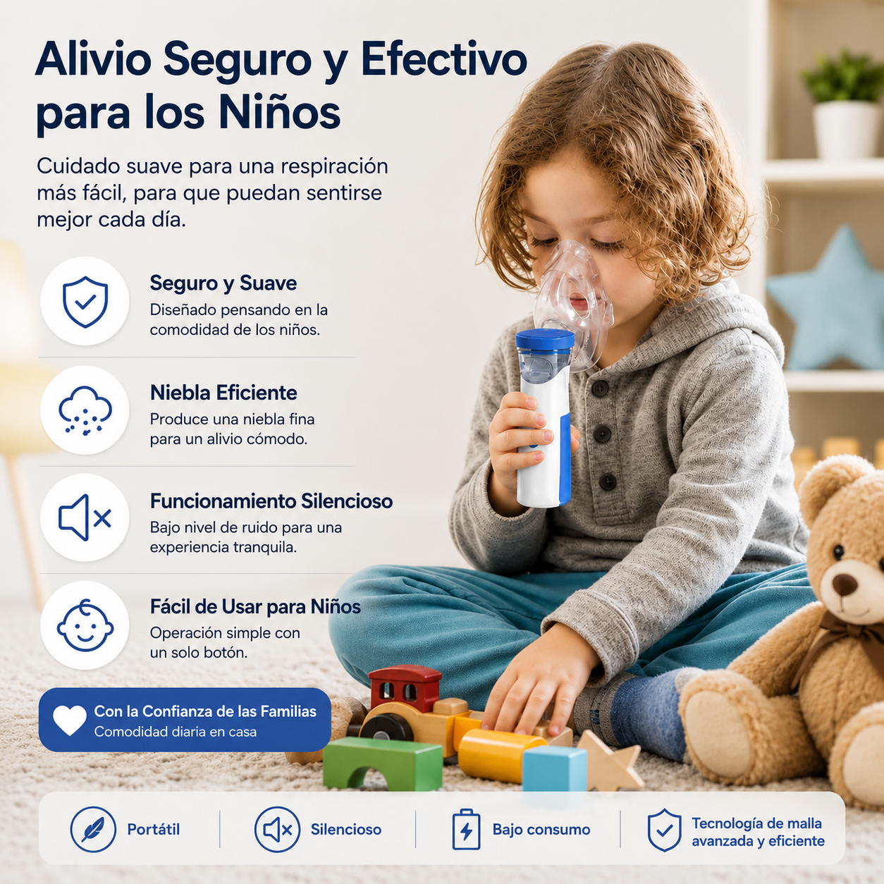 Nebulizador- Alivia la Congestión Nasal Desde Casa en 10 Minutos